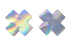 1232 - "X" laser holographic pasties