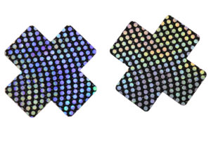 1275 - "X" laser holographic pasties