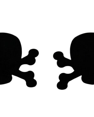1277 - Black skull shape pasties