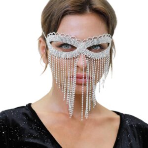 14667 - Fringe rhinestone mask