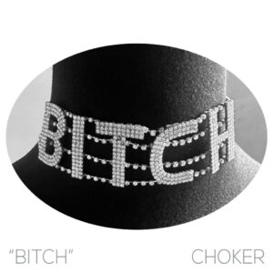 16951 - s rs 4row rihnestone bitch word choker
