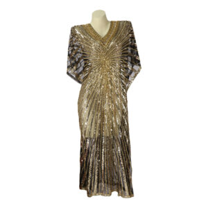 1720 - Gold and black sequin stripe shawl