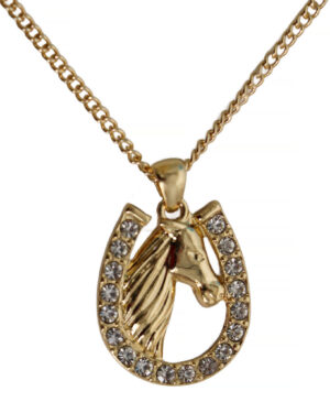 18600 - Horseshoe necklace with rhinestone