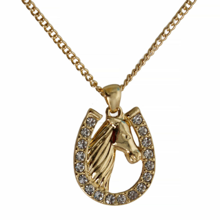 18600 - Horseshoe necklace with rhinestone