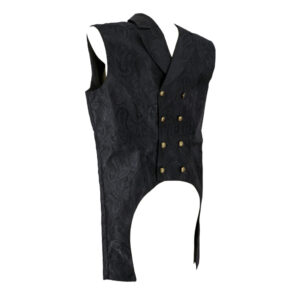 200120 - Paisley satin jacquard long pirate vest
