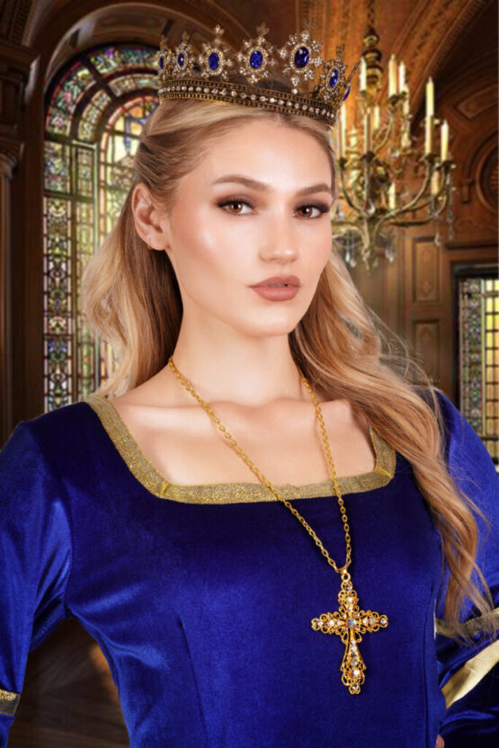 2335 - Royal renaissance gown with gold panel - Image 5