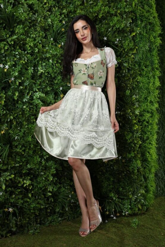 2344 - Butterfly corset and lace wrap renaissance dress