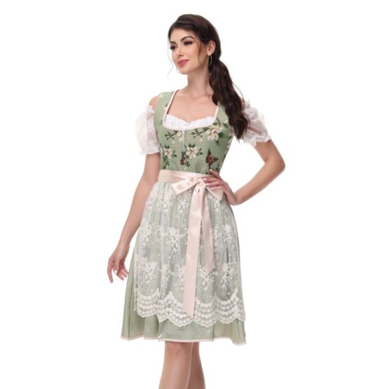 2344 - Butterfly corset and lace wrap renaissance dress