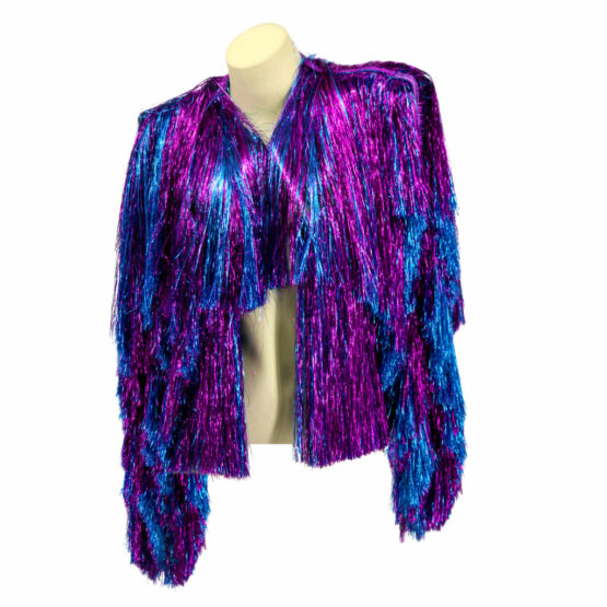 2541 - Tinsel fringe jacket-Purple/blue - Image 3