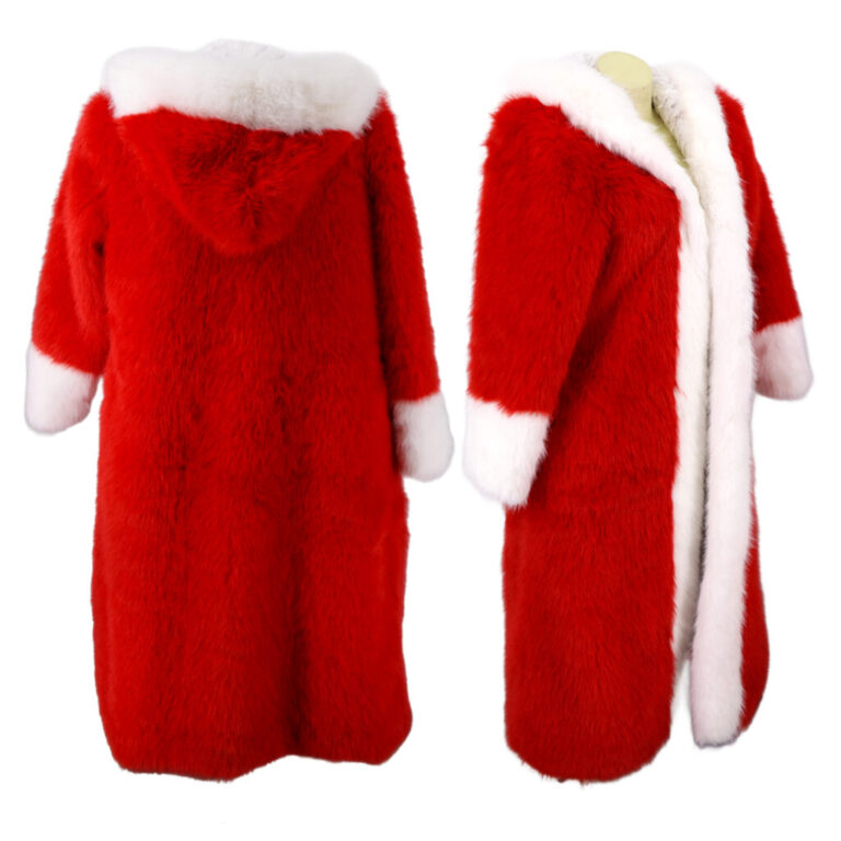 2667 - Red Faux Fur Coat - Image 2