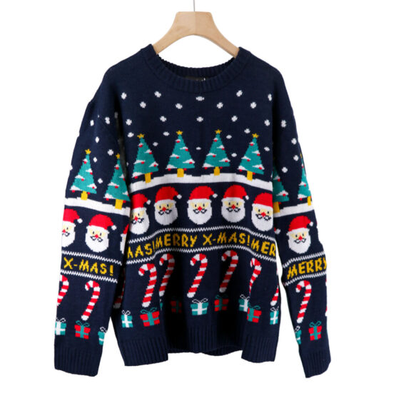 2668 - Candy cane, Christmas tree pullover vintage sweater - Image 3