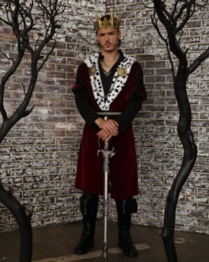 2672 - Royal King coat with faux fur trim, crown included