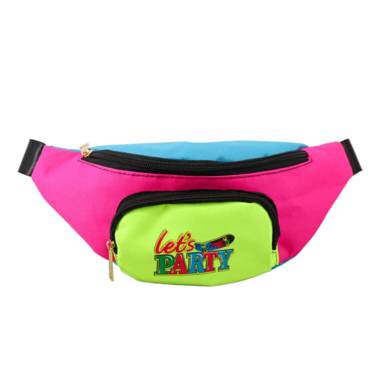 3830 - Lets Party bumbag fanny bag- blue, pink, yellow - Image 3