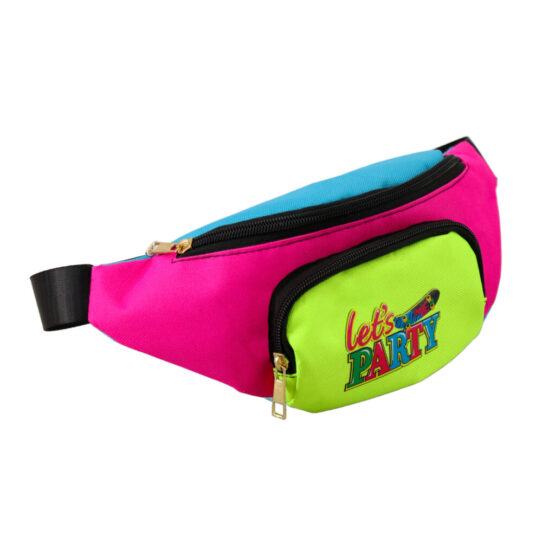 3830 - Lets Party bumbag fanny bag- blue, pink, yellow