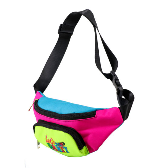 3830 - Lets Party bumbag fanny bag- blue, pink, yellow - Image 2