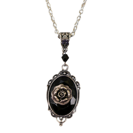 55523 - Rose cameo earrings