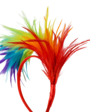 63024 - Rainbow feather headband