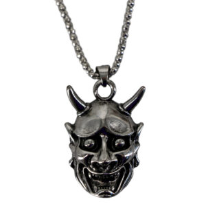 68580 - Horn devil face necklace