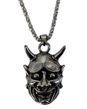 68580 - Horn devil face necklace