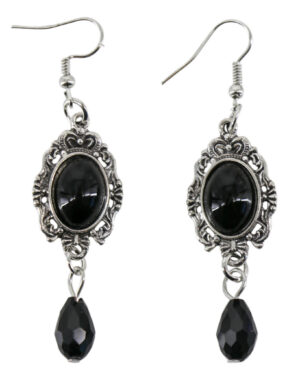 68592 - black gem vintage pendant