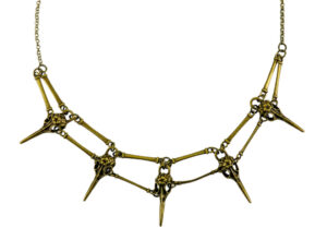 68601 - Copper skull bird necklace