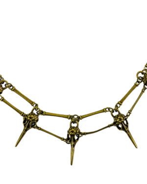 68601 - Copper skull bird necklace