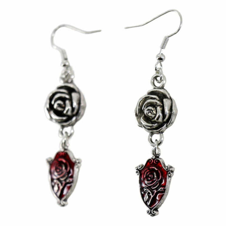 68605 - Rose earrings with pendant - Image 2