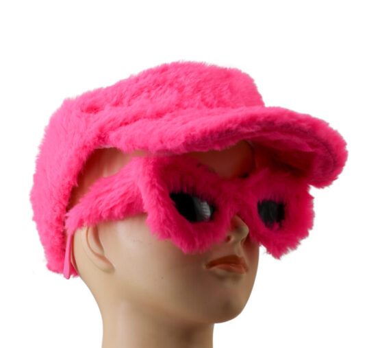 69182 - 3 pcs pink fur set- glasses, visor, bumbag - Image 4