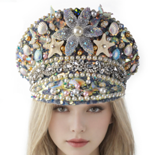 69602 - Beaded Starfish Beret Hat