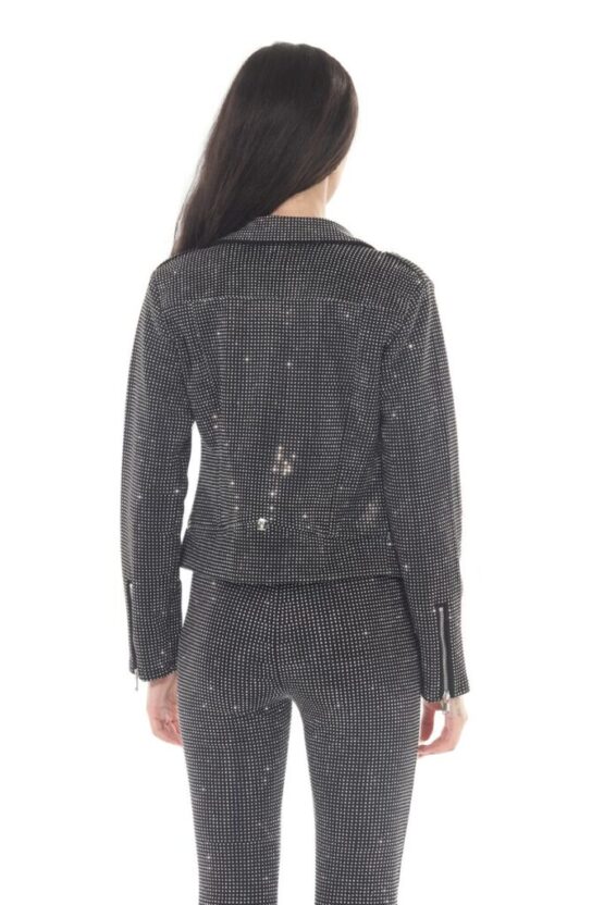 7558 - Rhinestone moto jacket - Image 4