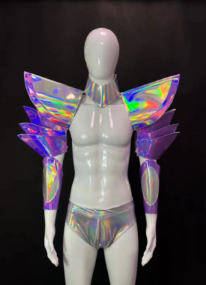 7916 - 2 PC Holographic Galactic Costume with Puff Shoulder Piece