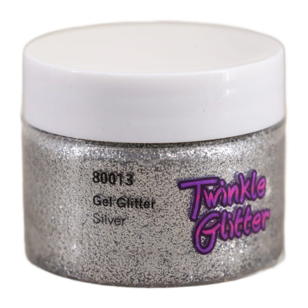 80013 - Gel glitter -  40-50g- Silver - Image 3