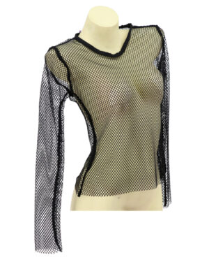 8427 - Fishnet Mesh Long Sleeve Top