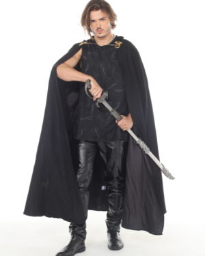 8495 - Medieval cape, Black