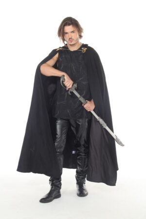 8495 - Medieval cape, Black