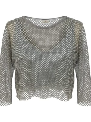 94094 - Rhinestone Mesh Halter top, 2 pc set