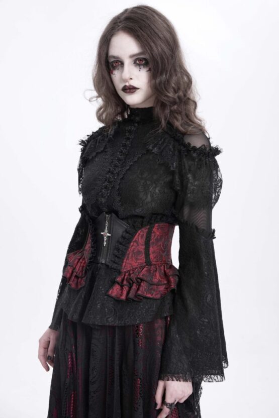 AS20902 - Red rose ruffle corset - Image 3