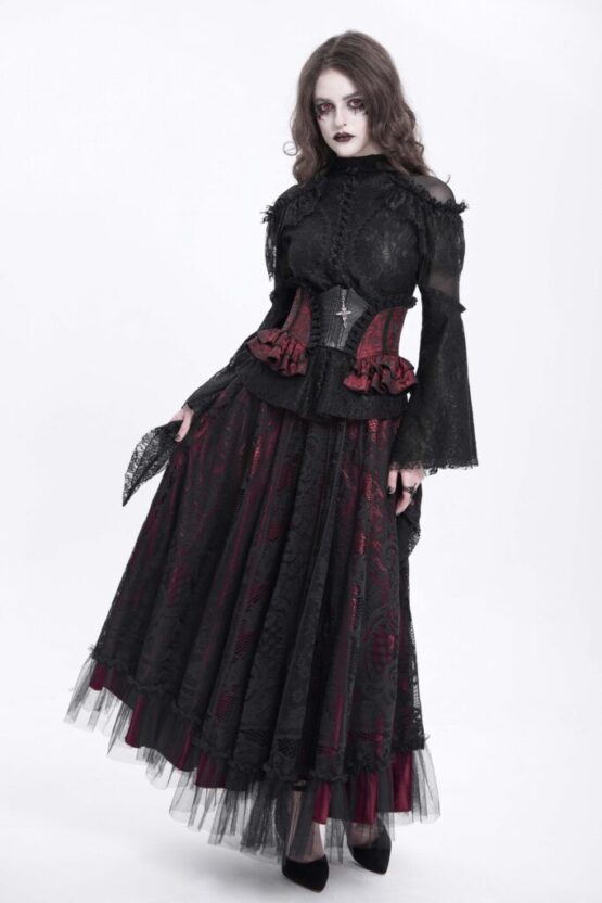 AS20902 - Red rose ruffle corset - Image 4