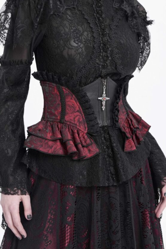 AS20902 - Red rose ruffle corset - Image 2