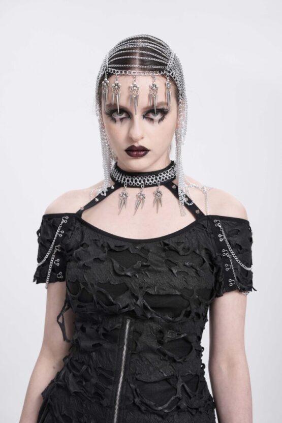 AS220 - Distressed safety pin headband - Image 4