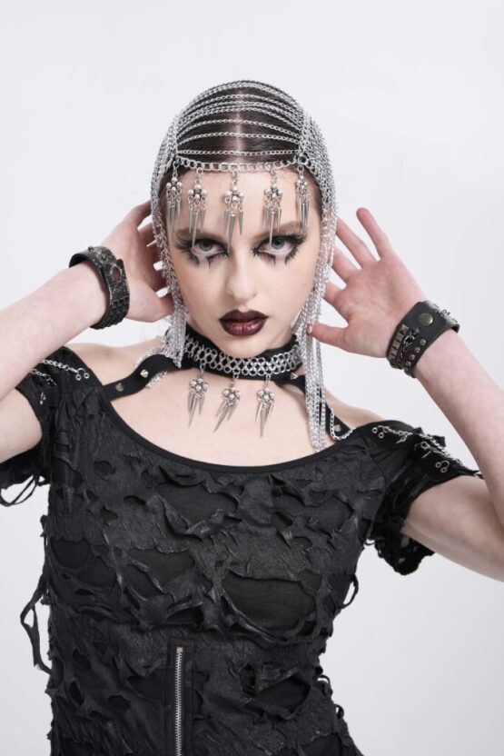 AS220 - Distressed safety pin headband - Image 6