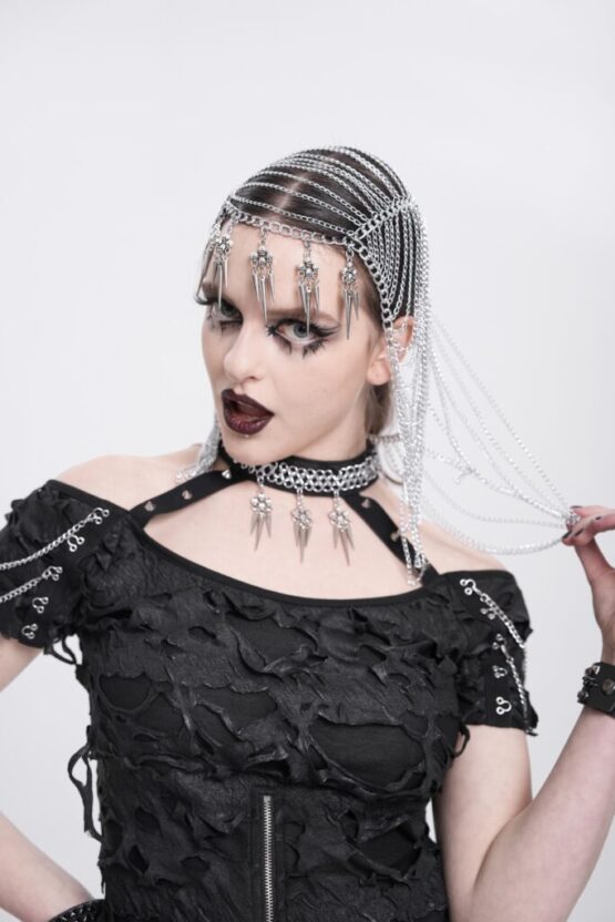 AS220 - Distressed safety pin headband - Image 8