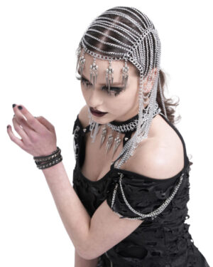 AS220 - Distressed safety pin headband