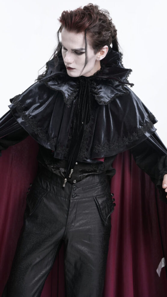 CA049 - Gothic two tone velvet laced collar - Image 2