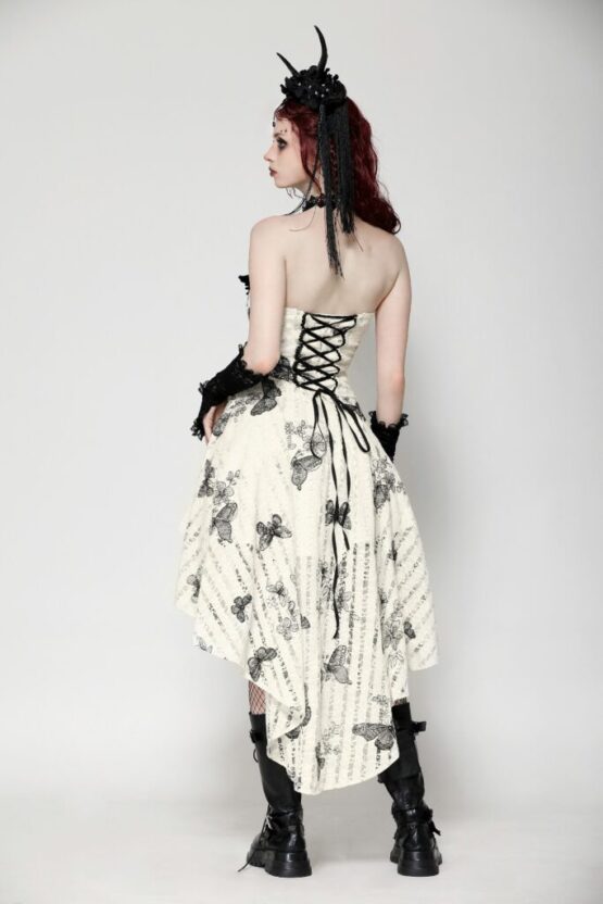 DW1013 - Hi-lo dark butterfly dress - Image 2