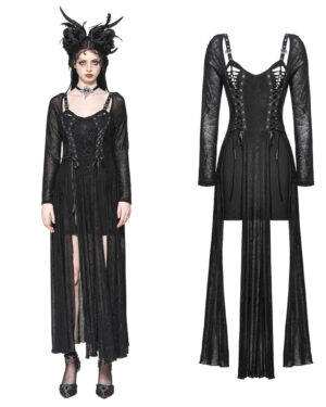 DW1061 - Spider web overlay dress