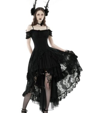 DW798 - Gothic elegant lady lace dovetail dress