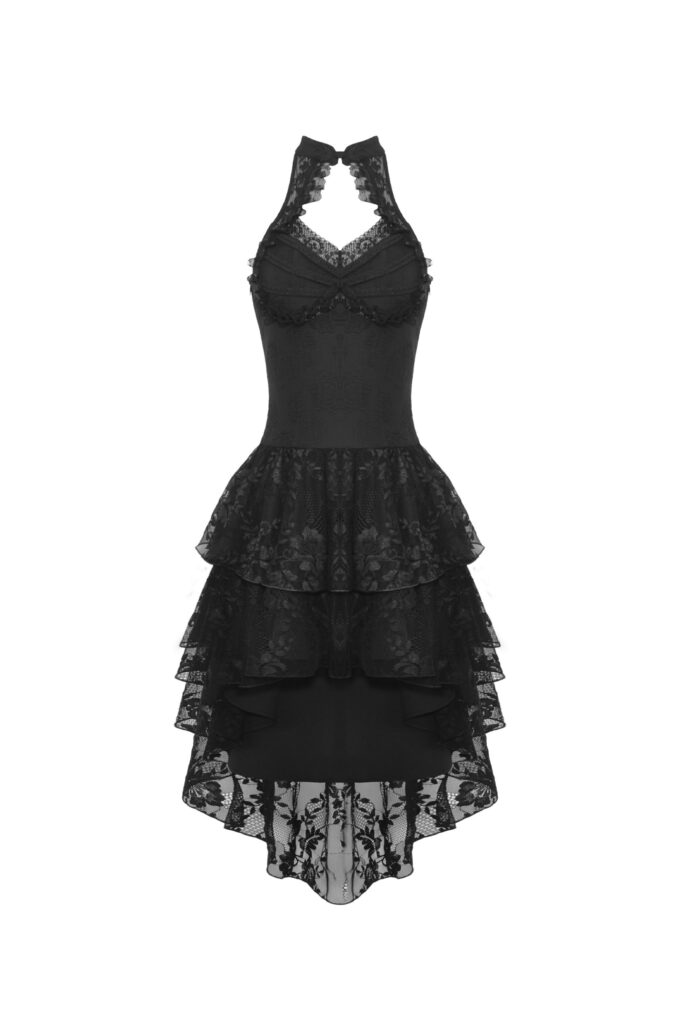 DW852 – Gothic sexy claw chest high low lace halter dress – Western F.a ...