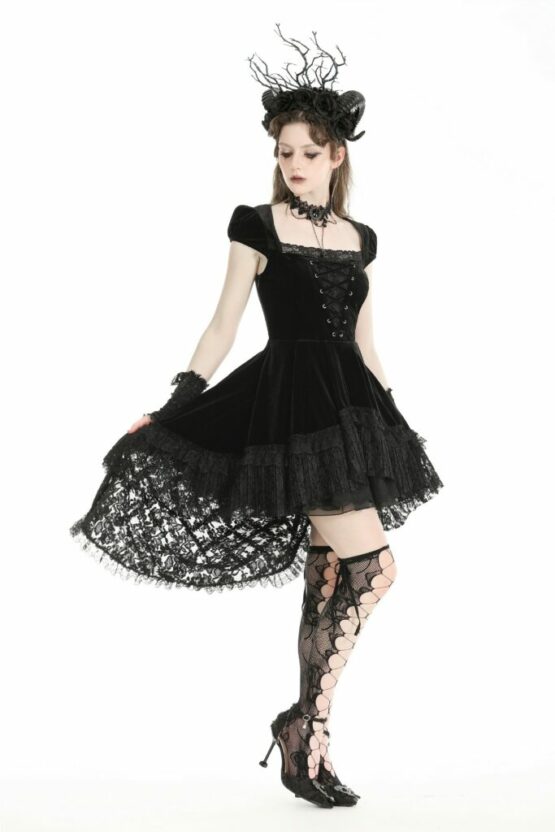 DW959 - Gothic shell-sleeve dark swallowtail princess dress - Image 3
