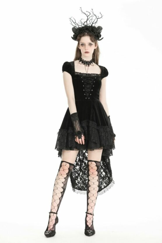 DW959 - Gothic shell-sleeve dark swallowtail princess dress - Image 7